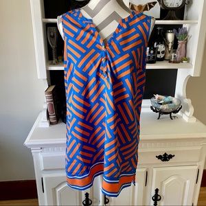 Blue & Orange Mud Pie Tunic